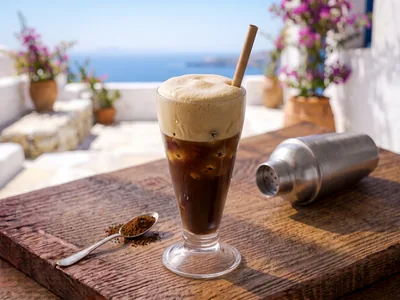Café frappé grec
