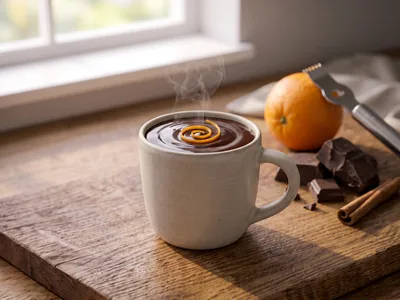 Chocolat chaud à l'orange