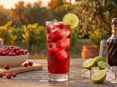 Cocktail cranberry-citron vert