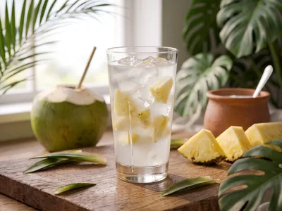 Eau de coco à l'ananas