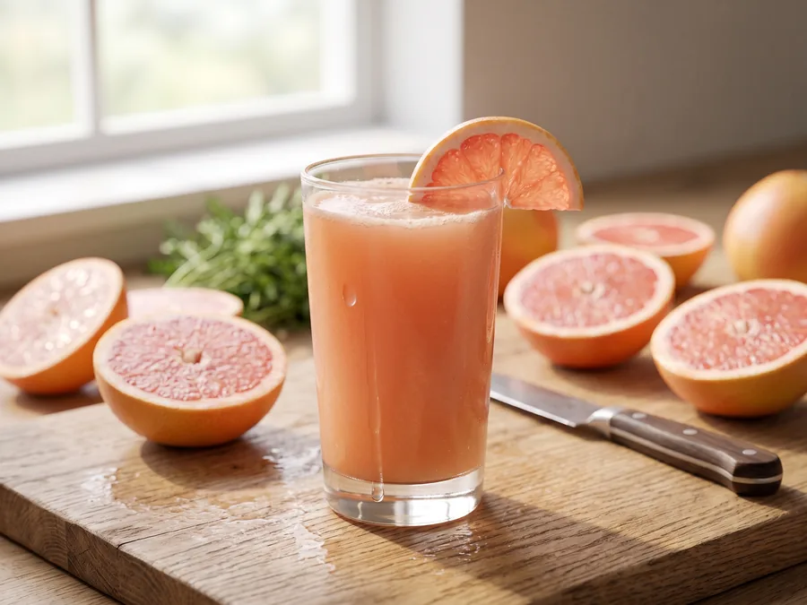 Jus de pamplemousse rose