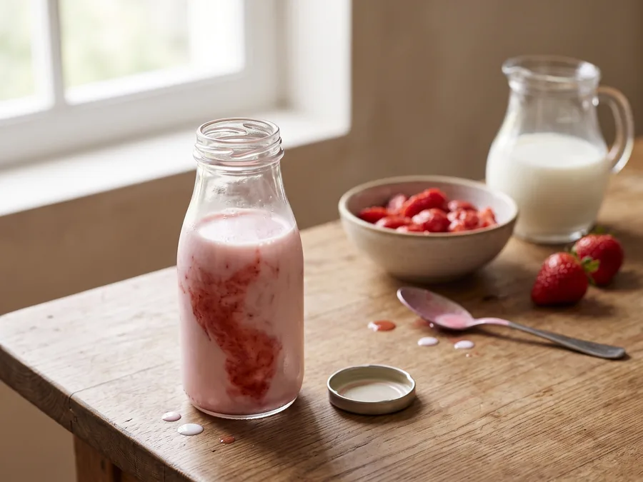 Lait fraise maison