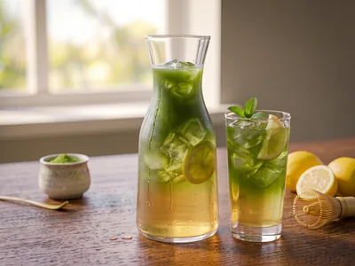 Thé glacé matcha-citron