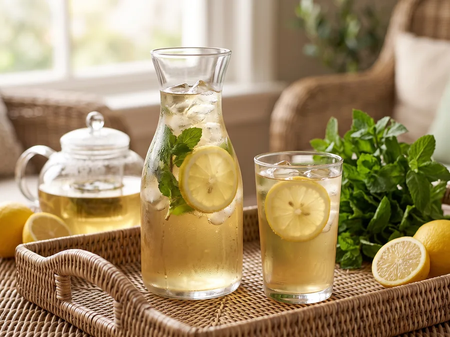 Thé glacé menthe-citron
