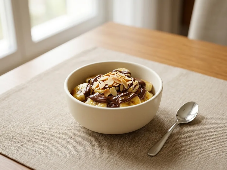 Banane et chocolat fondu express