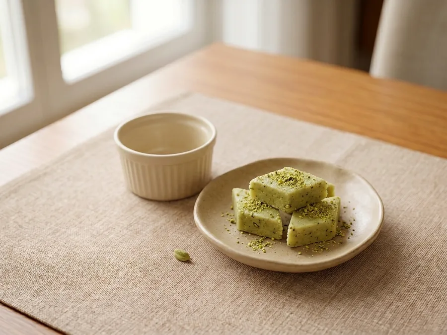 Barfi à la pistache