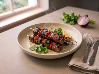 Brochettes d'agneau marinées