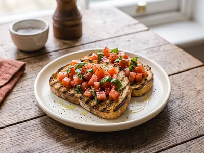 Bruschetta tomates-basilic