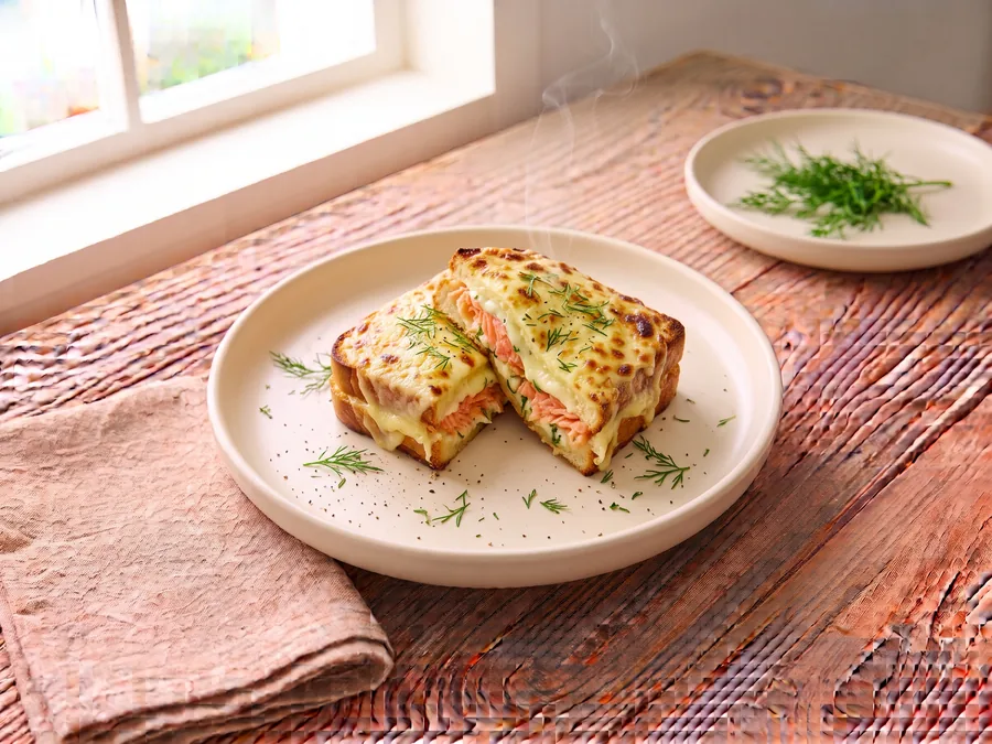Croque au saumon