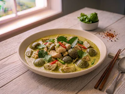 Curry vert thaï au poulet