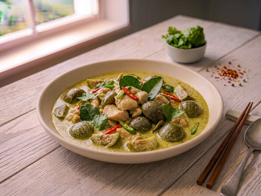 Curry vert thaï au poulet