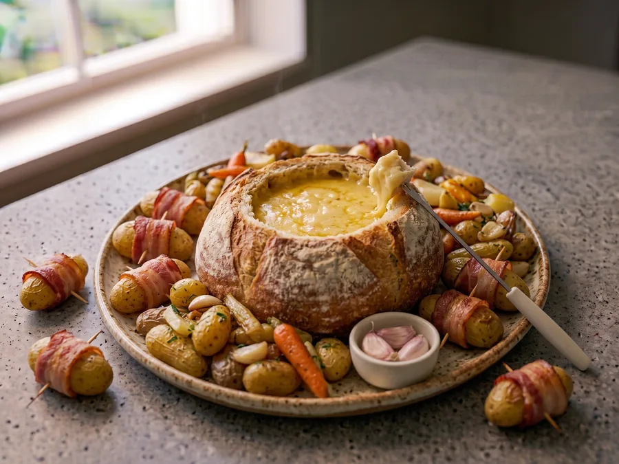 Fondue suisse dans son pain