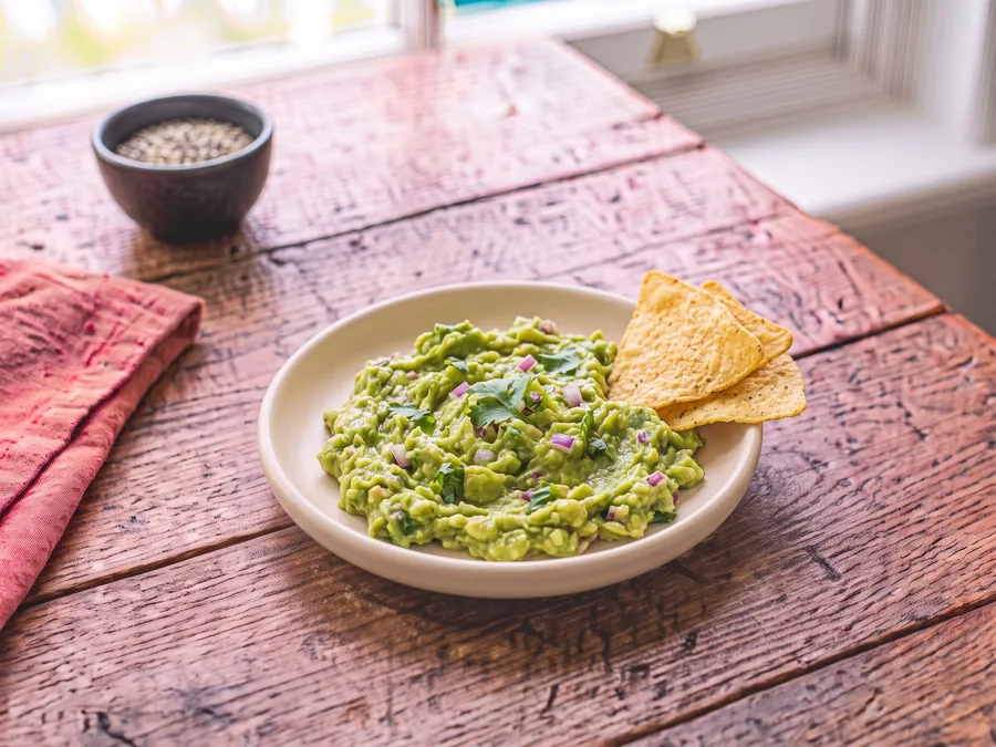 Guacamole et chips