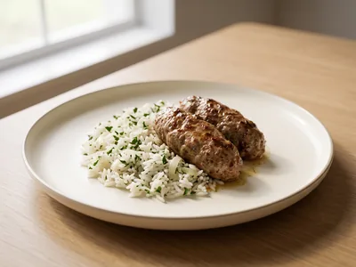 Kefta d'agneau et riz