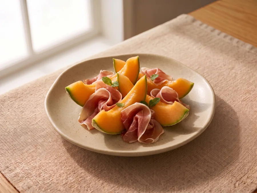 Melon au jambon cru