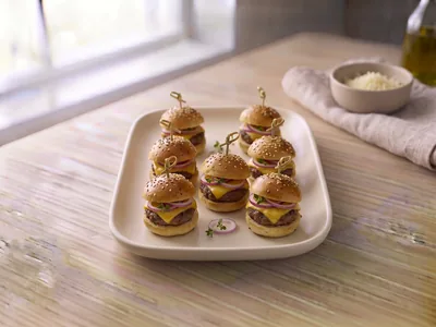 Mini burgers festifs