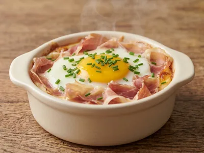 Œufs cocotte au jambon