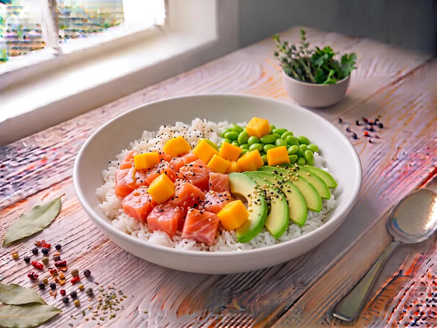 Poke bowl saumon