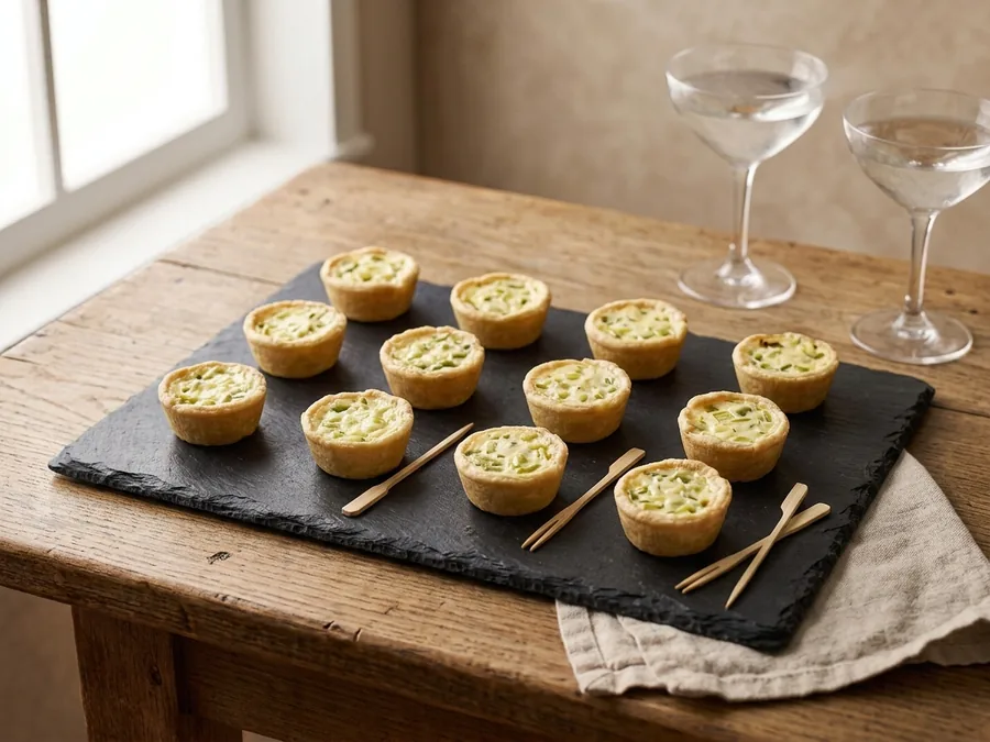 Mini-quiches aux poireaux apéritif