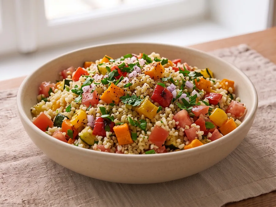 Salade de boulgour aux légumes d'été