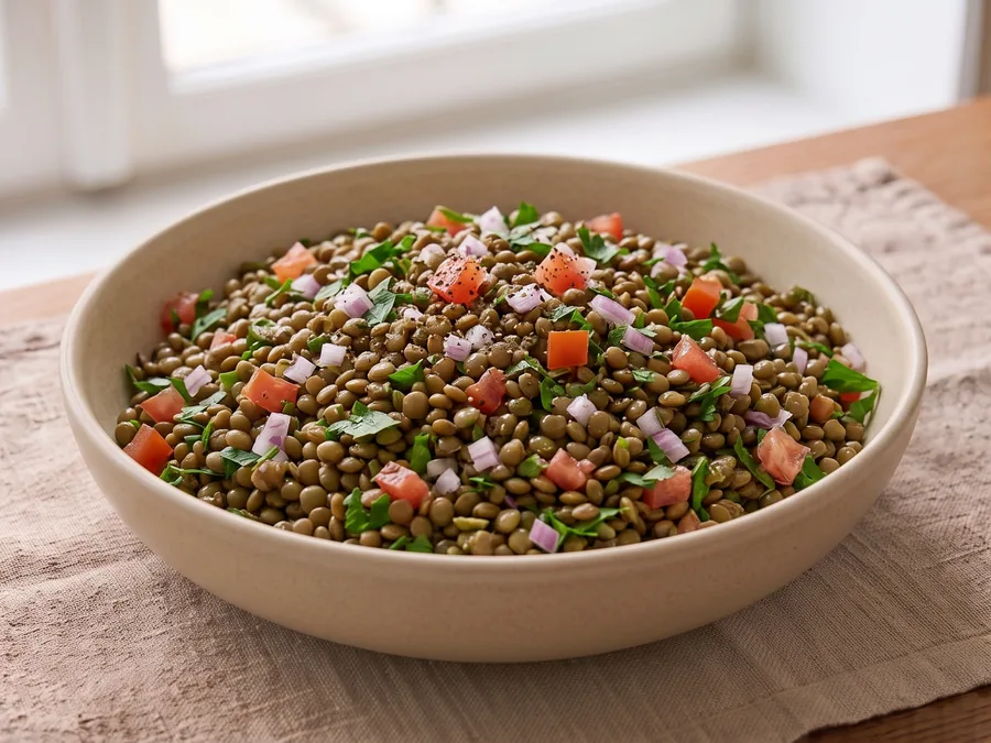 Salade de lentilles simple