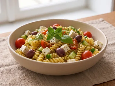 Salade de pâtes grecque