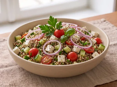 Salade de quinoa méditerranéenne