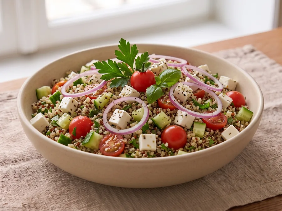 Salade de quinoa méditerranéenne