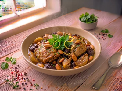 Tagine de poulet aux pruneaux
