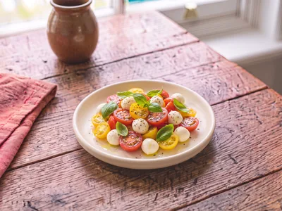 Tomates cerises et mozzarella minute