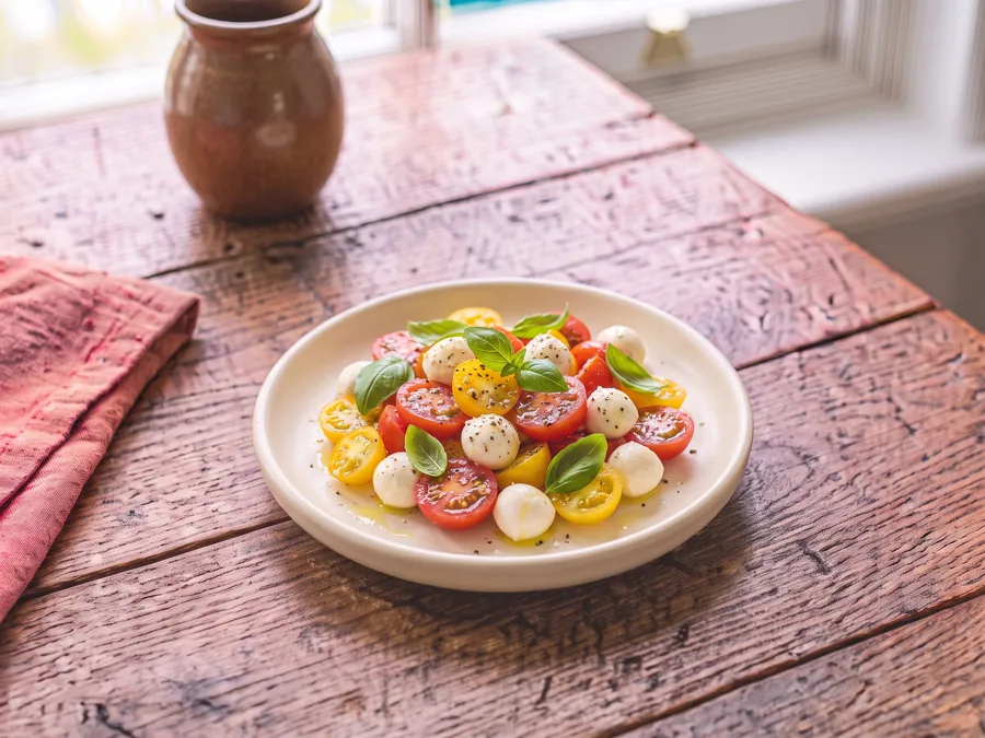 Tomates cerises et mozzarella minute