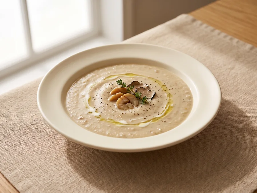 Velouté de châtaignes truffé