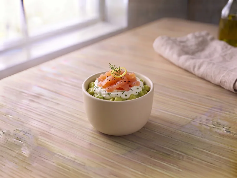 Verrines de saumon fumé et avocat