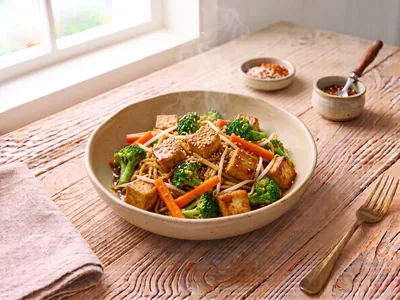 Wok de légumes au tofu